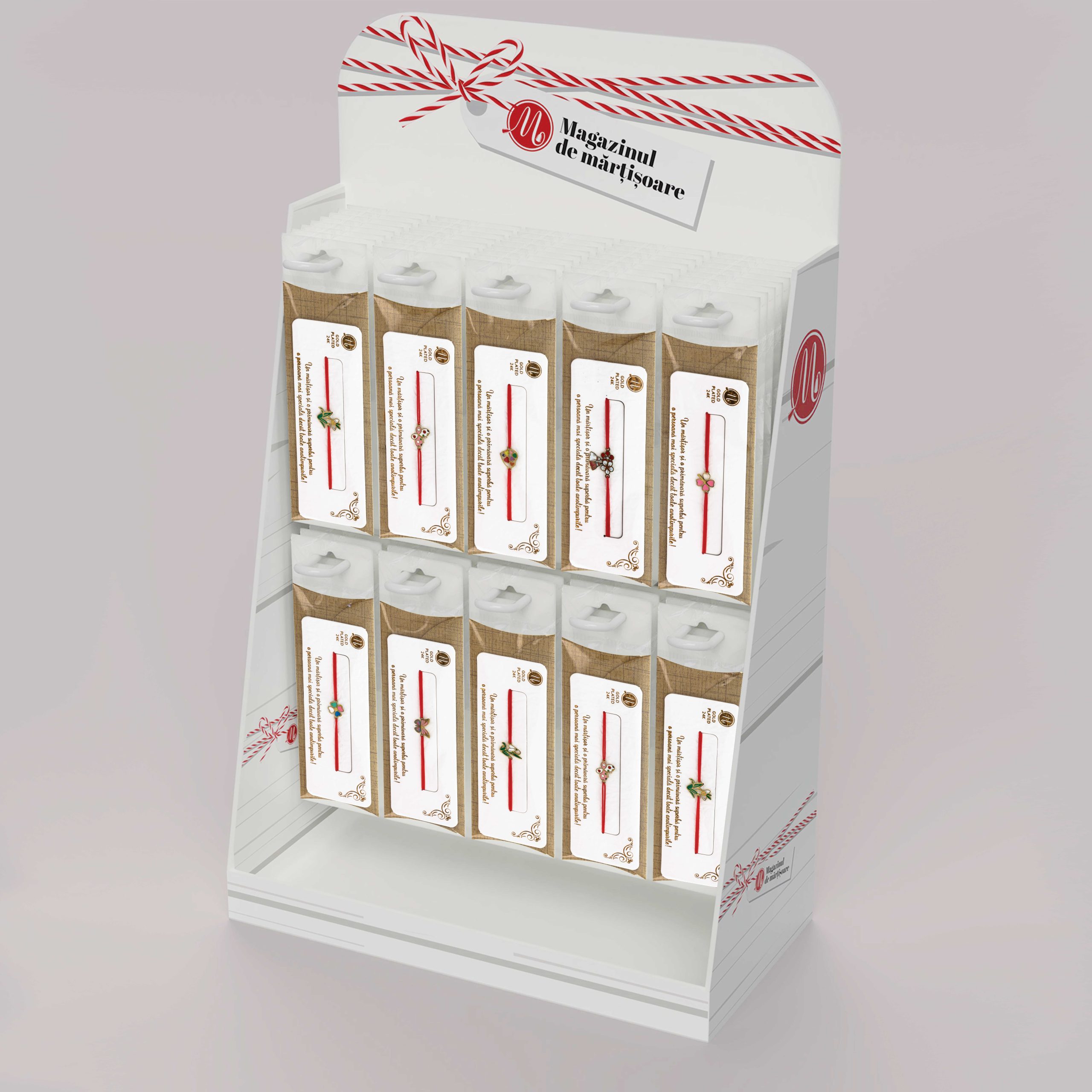 DISP2026-003 Display Brățară Gold Plated Iris Colorat - imagine 1