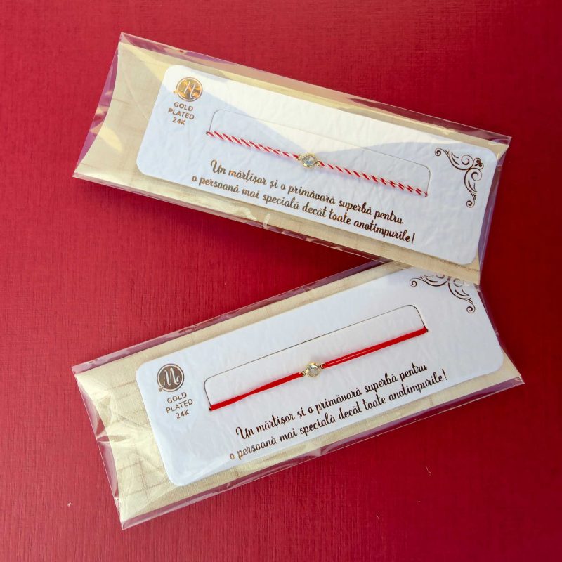 Display Brățară Gold Plated Cristal White - imagine 2